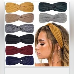 Stylish Women's Headband Set - Black, Gray, Gold, Red, Blue